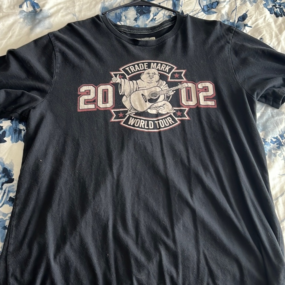 True Religion Men’s T-Shirt Black Size Large Great Condition